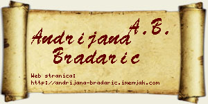 Andrijana Bradarić vizit kartica